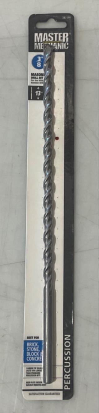 Master Mechanic 282 384 3/8" Masonry 13" Carbide Tip Percussion Drill Bit