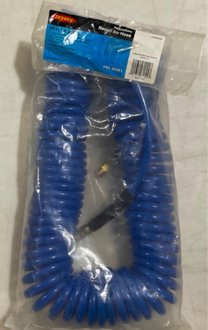 Legacy LP3860038 Polyurethane Recoil Air Hose 3/8" I.D. x 50ft #0