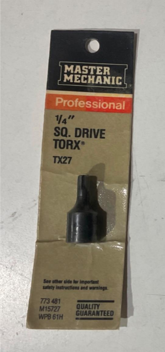 Master Mechanic TX27 1/4" SQ Drive Torx USA 773 481