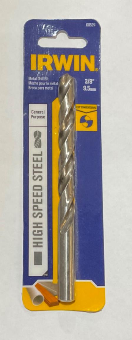Irwin 60524 3/8" HSS Metal Drill Bit #I-18