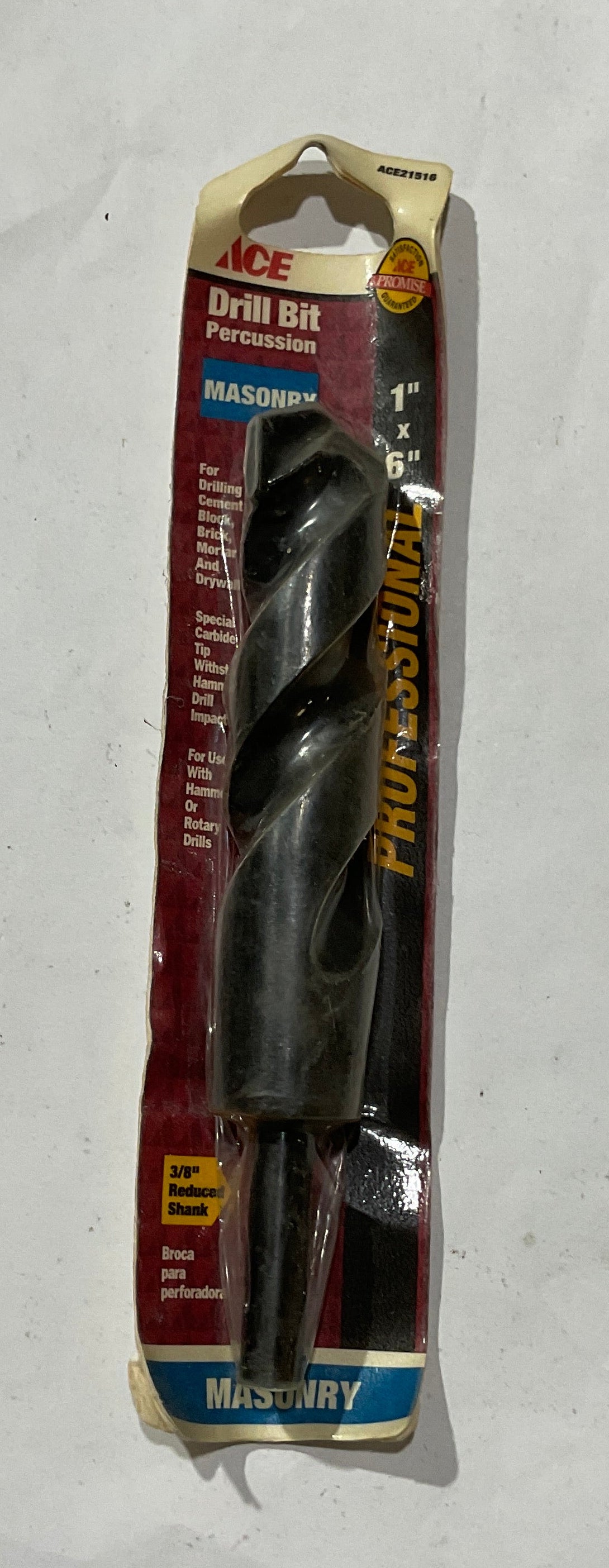 Ace ACE/21516 1" x 6" Carbide tipped Percussion Masonry Drill Bit