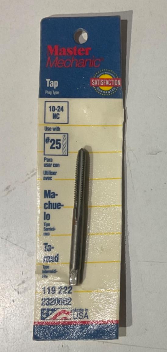 Master Mechanic 119 222 10-24 NC Plug Type Tap USA