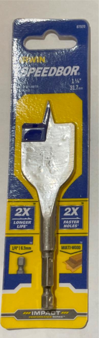 Irwin 87920 1-1/4" Spade bit #I-14