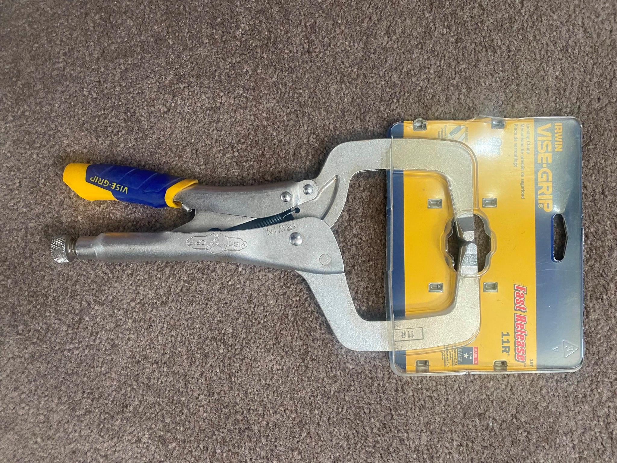 Irwin Vise-Grip 11R 11" Locking C-Clamp with Fast Release With Rubber Grips USA