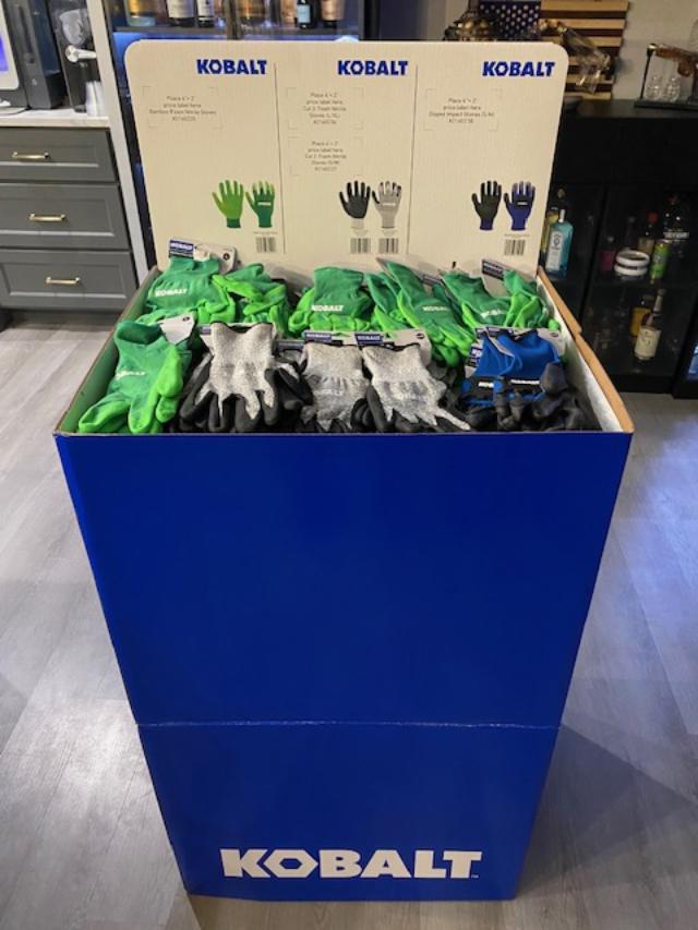 Kobalt 54 Pairs Of Gloves With Merchandiser S/M L /XL Cut3 Foam Nitrile