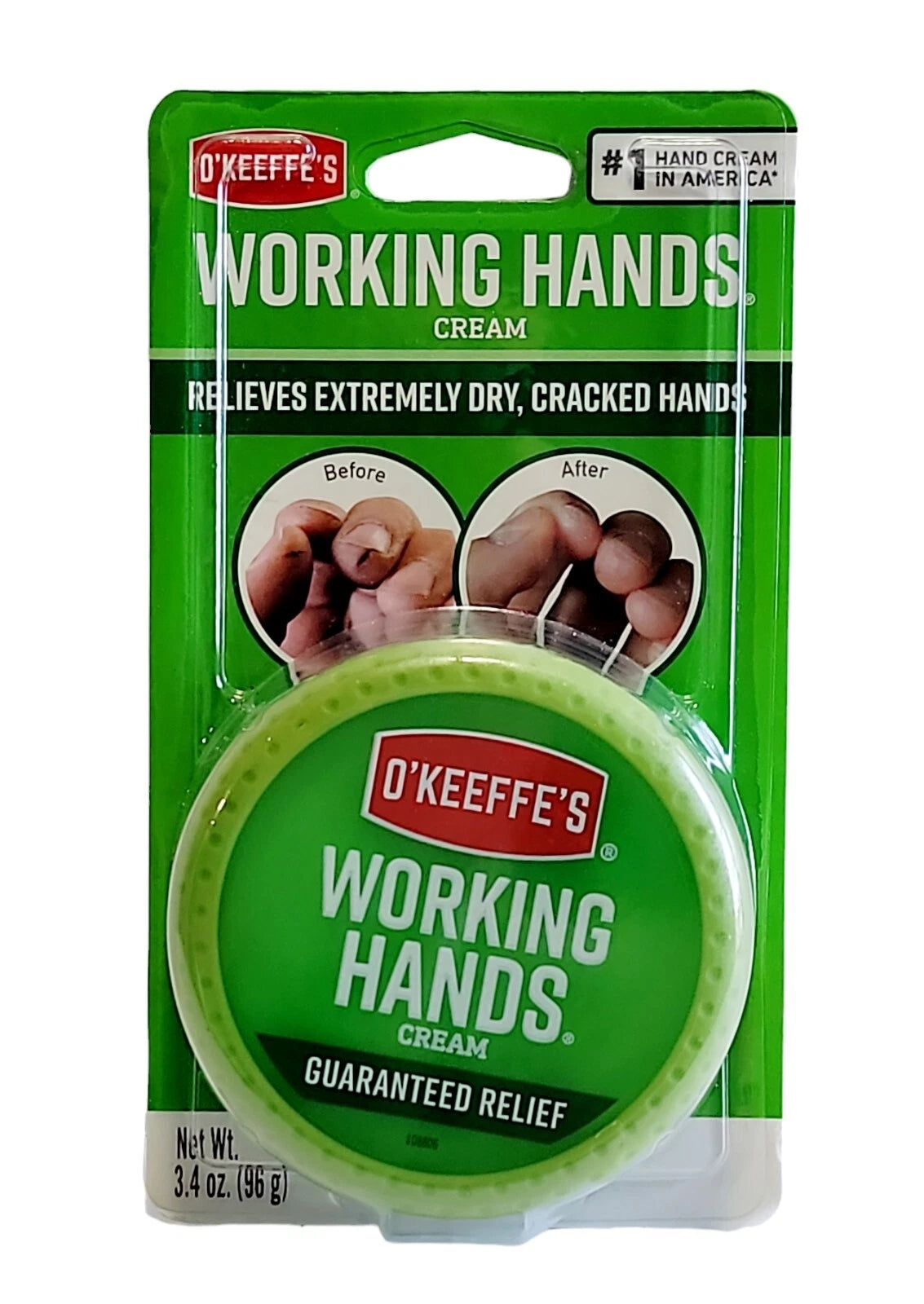 O'Keefe's Working Hands Hand Cream 3.4Oz Lotion Helps Prevent Moisture Loss 1 Pack