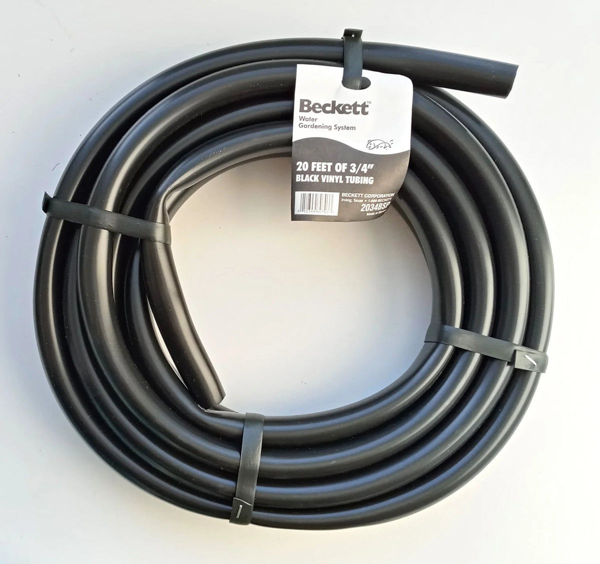 Beckett 3/4" ID Tubing x 20' Long Black PVC UV Stabilized 2034BSP