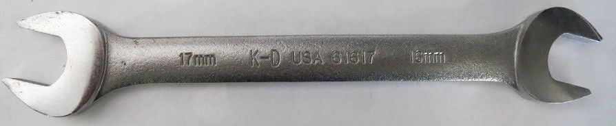 KD TOOL 16MM X 17MM OPEN END WRENCH USA 61617