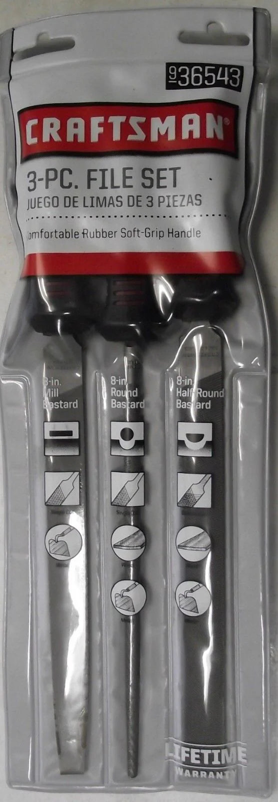 Craftsman 36543 3 Piece Handle File Set