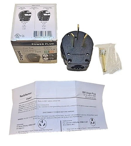 Legrand Range/Dryer Plug Range/Dryer Plug – 30A 125/250V, 10‑30P 3861CC5