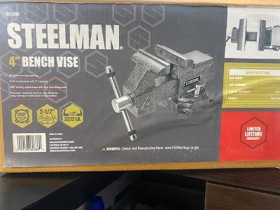 Steelman 4" Bench Vise With 360 Degree Swivel Base 60886