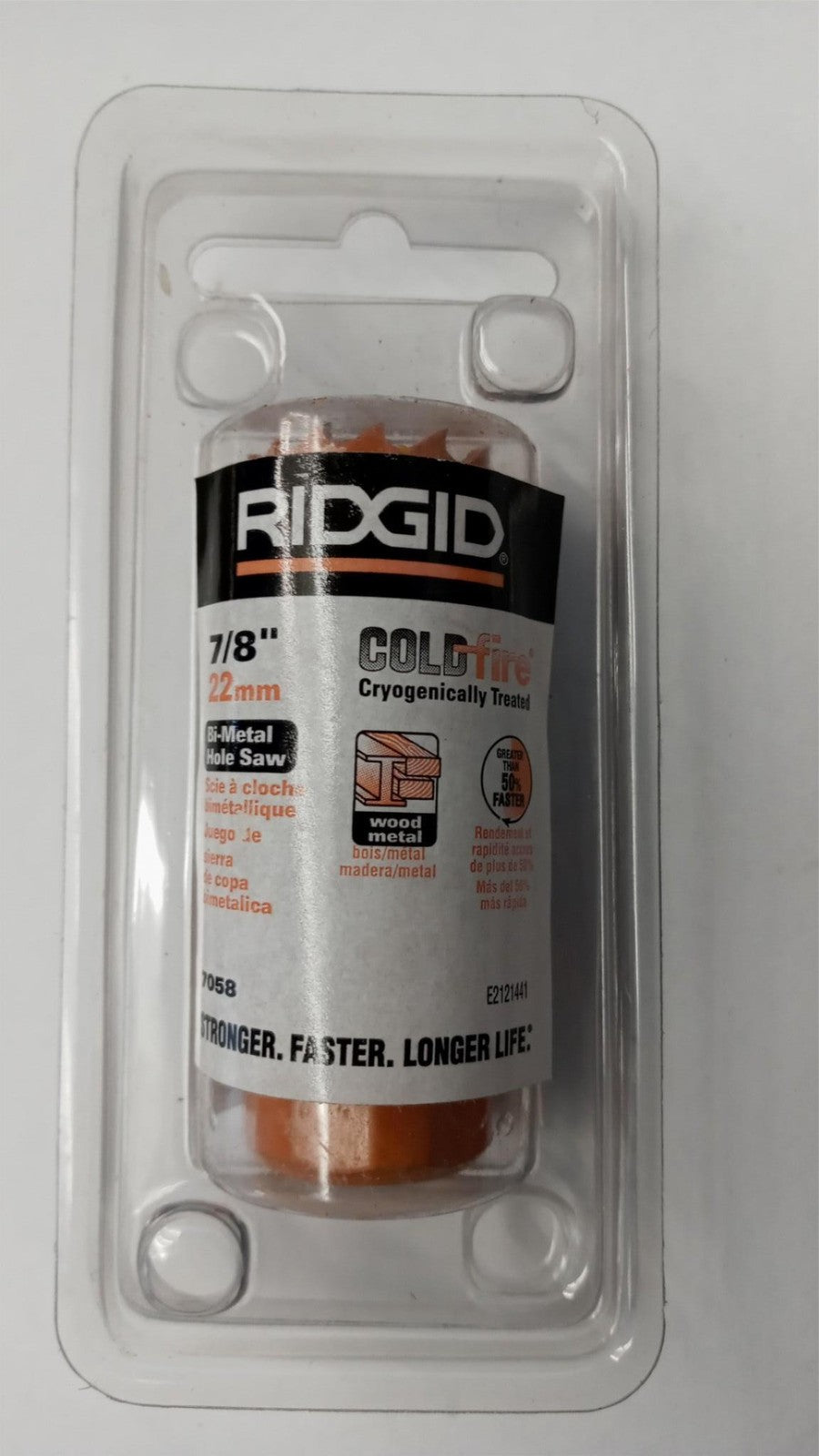 Ridgid Bi-Metal Holesaw 7/8" Cobalt Industrial Grade Steel 7058