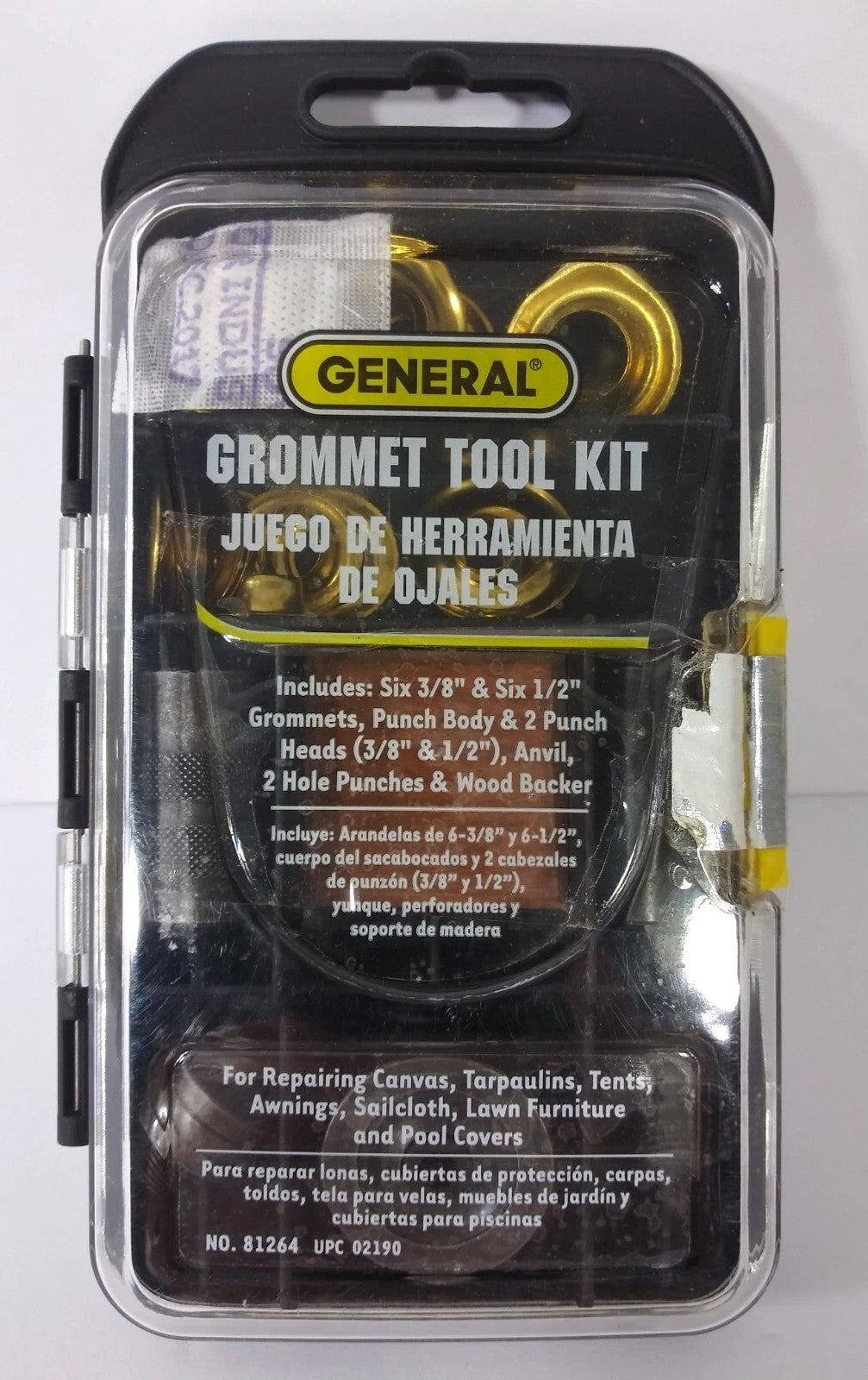 General Tools Multi Grommet Tool Kit, 3/8" and 1/2" Rustproof, Solid Brass 81264