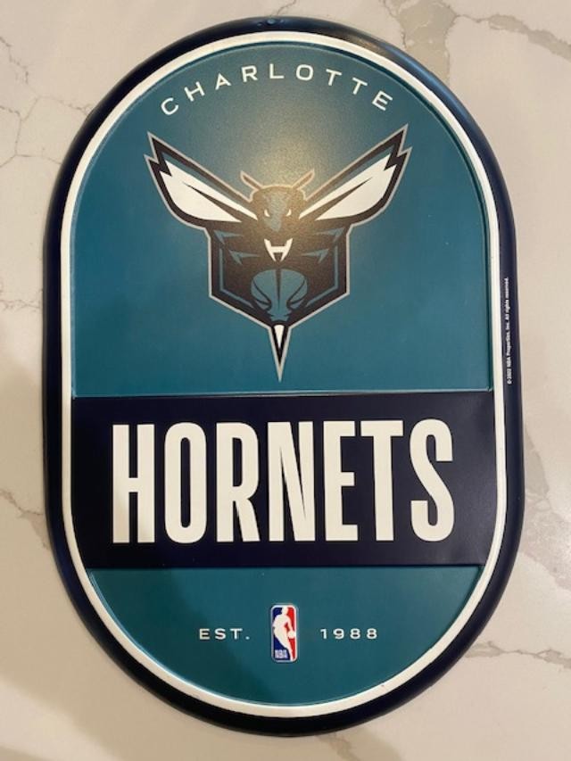 Open Road Charlotte Hornets Embossed Metal Pill Sign NBA Licensed 90211955