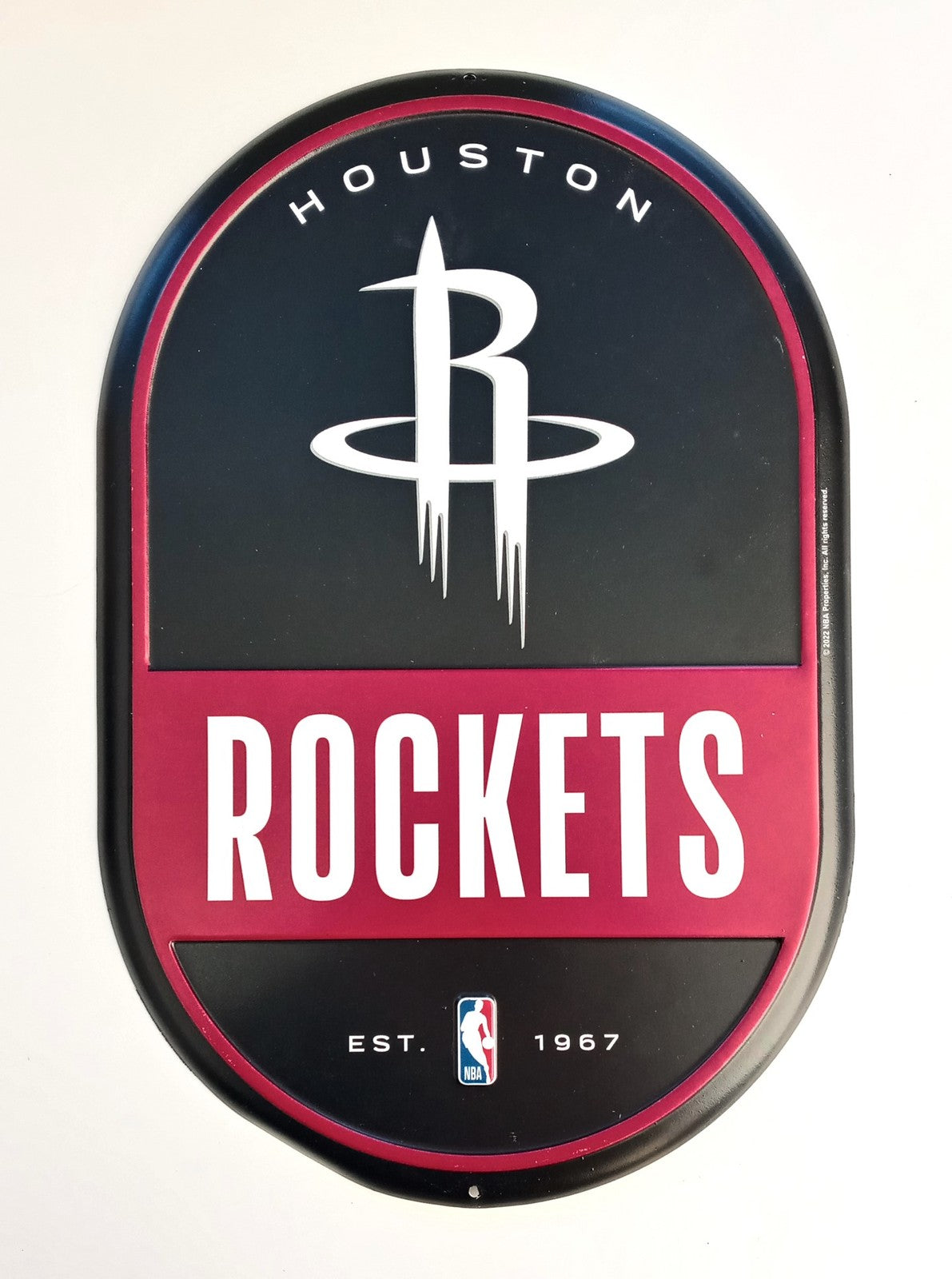 Open Road Houston Rockets Embossed Metal Pill Sign NBA Licensed 90211957