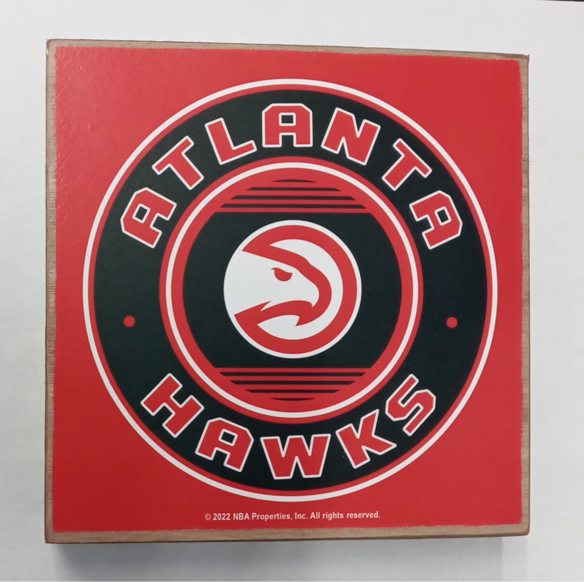 Open Road Atlanta Hawks Logo Deep Wood NBA Licensed 90211990