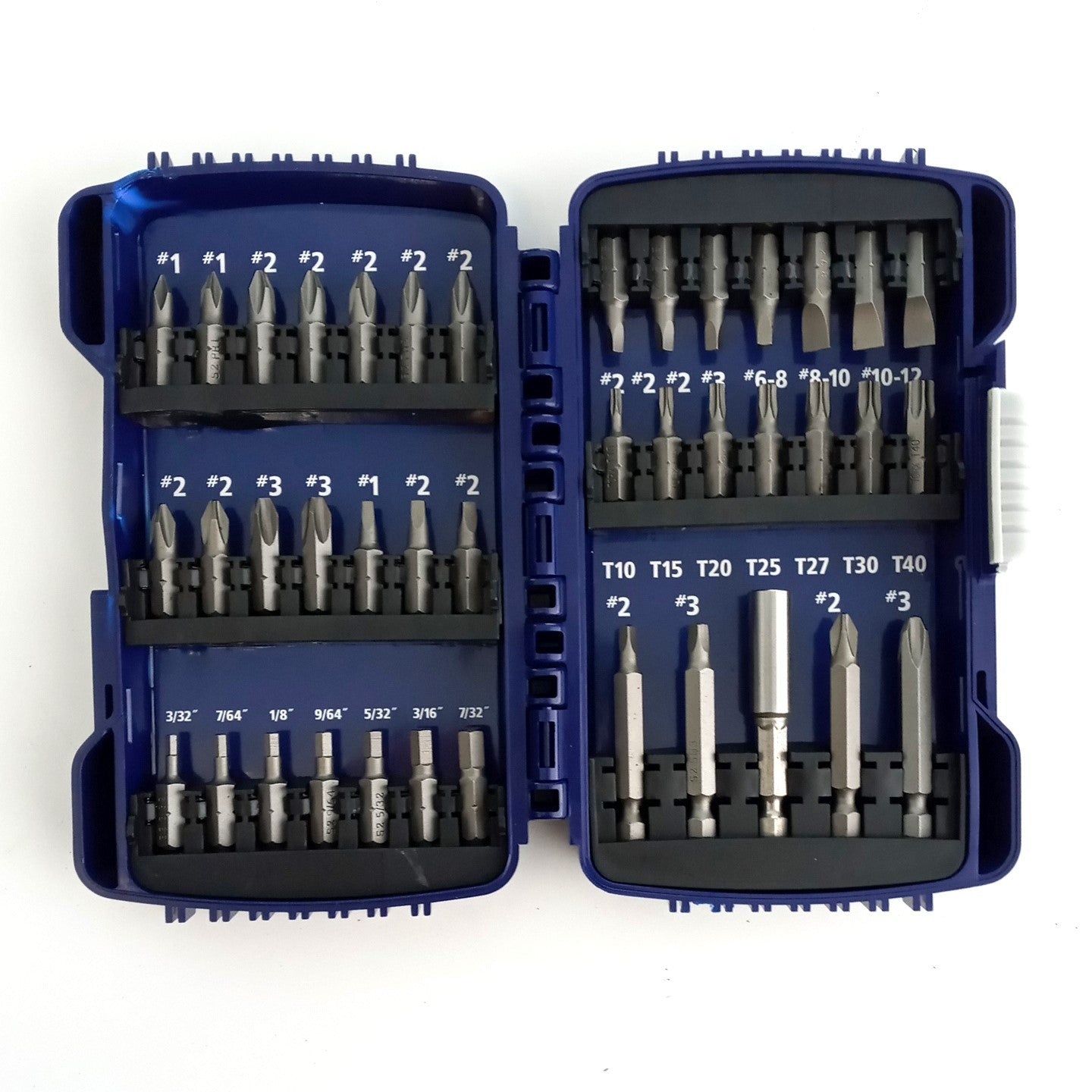 Kobalt 0459096 40pc Screwdriver Bit Set, Cracked Hard Case