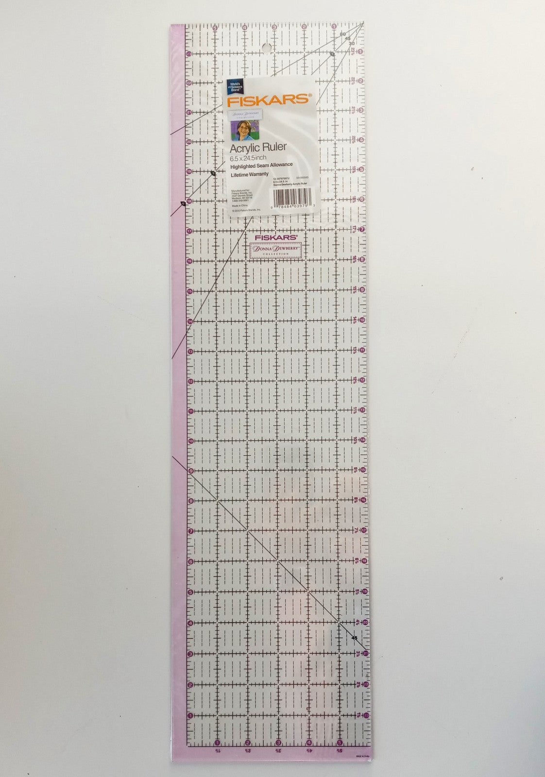FISKARS 12-39797097J 6.5" x 24.5" Quilting Sewing Crafts Acyrlic Ruler 3PCS