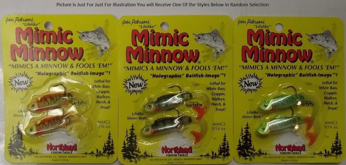 Mimic Minnow Fishing Lure 1/16oz Holographic Baitfish MMC2 3pks