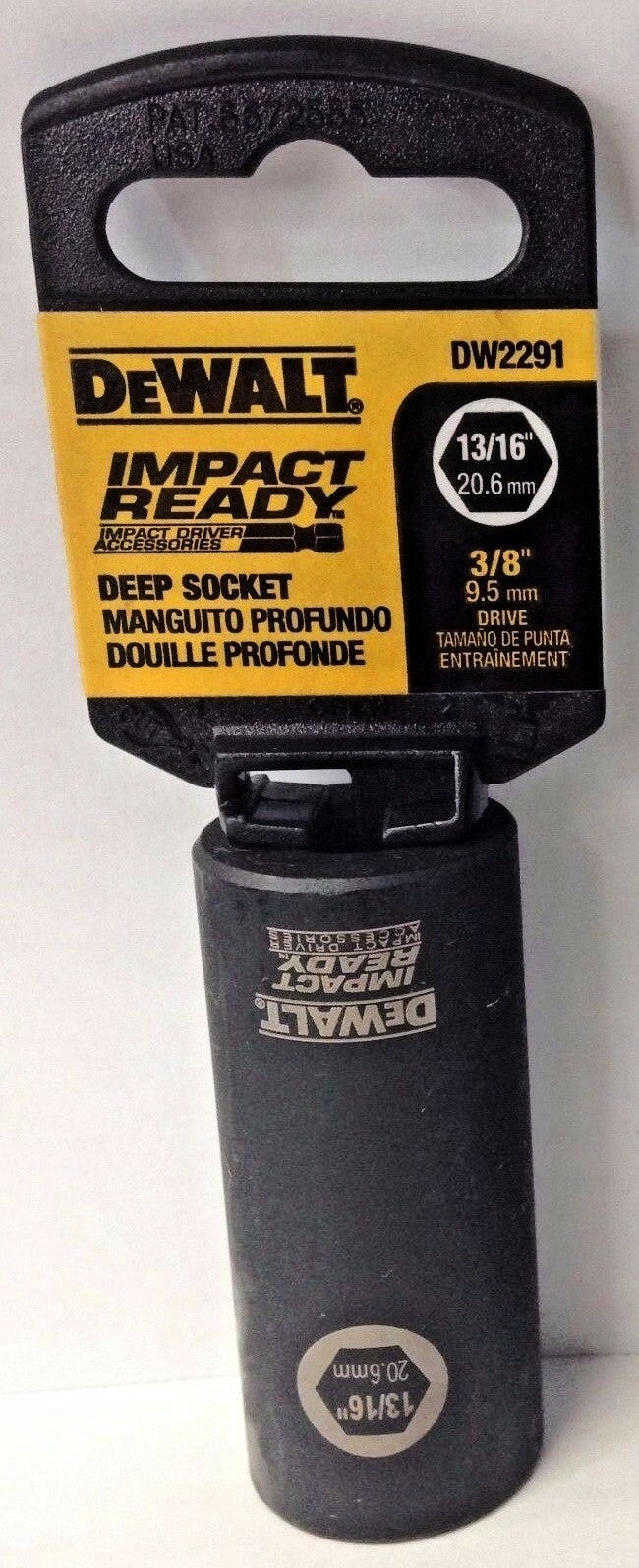 Dewalt DW2291 13/16" Impact Ready Deep Socket 3/8" Drive