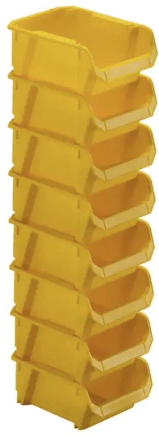 Stanley 8 Count Yellow Polypropylene # 2 Storage Bin - Pack of 8 STST55208