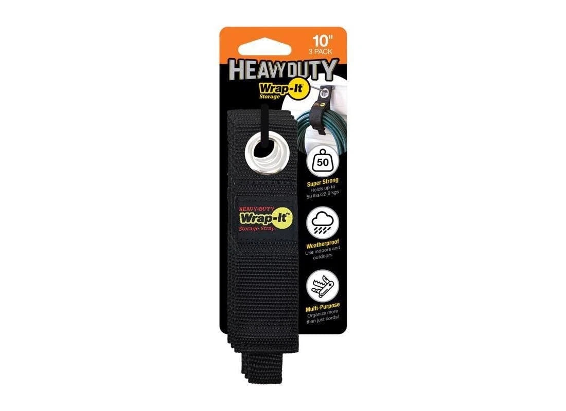 Wrap-It Heavy-Duty Storage Straps, 10-in, 3-Pk. - Quantity 1 103-20BX