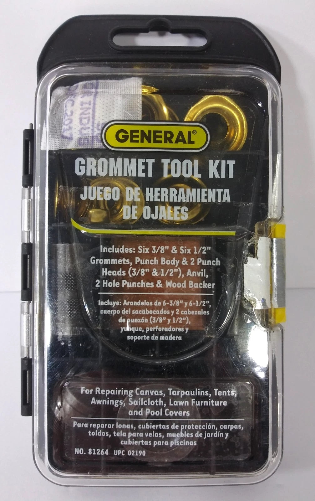 General Tools Multi Grommet Tool Kit, 3/8" and 1/2" Rustproof, Solid Brass 81264