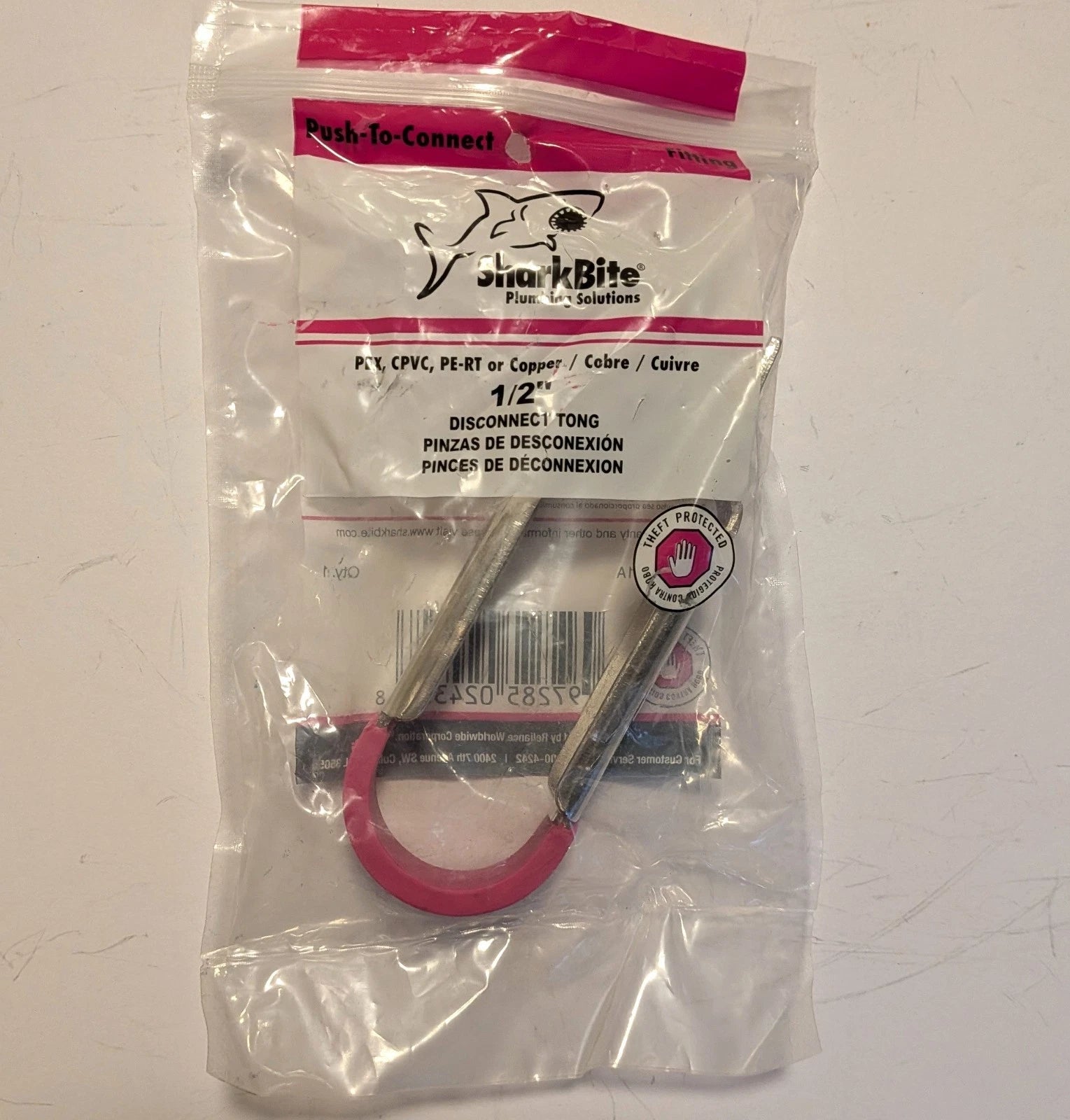 SharkBite 1/2" Disconnect Tong – Push-to-Connect Plumbing Tool U711A