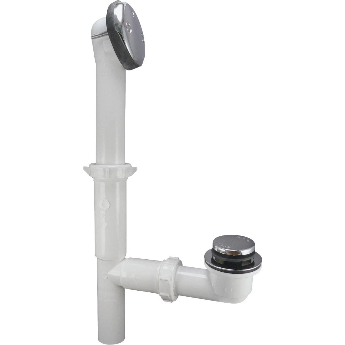 Keeney Foot Lok Stop Plastic Bath Drain with Polished Chrome Trim 63W Keeney 63W