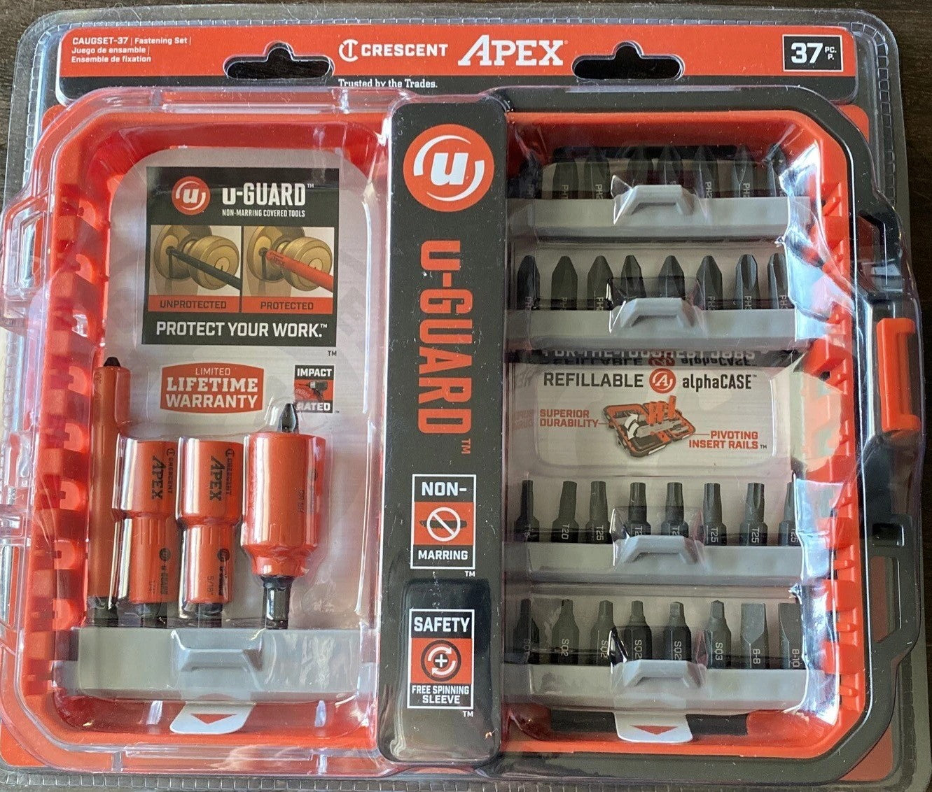 Crescent Apex Multi-Tool Industrial 37PC u-GUARD Fastening Set & Case CAUGSET-37