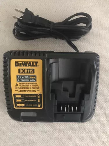 DEWALT DCB115 RAPID BATTERY CHARGER 12V 20V MAX FAST CHARGE