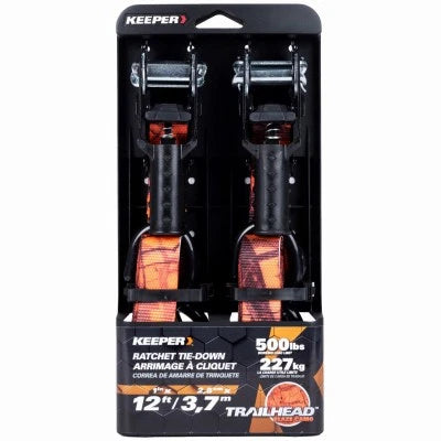 Keeper Blaze Camo Ratchet Tie-Down, 1 In. x 12 Ft., 2-Pk. - 43594