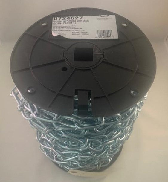 Campbell 0724627 Low Carbon Steel Inco Double Loop Chain 100'