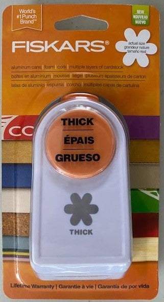 Fiskars 108980-1002 Thick Material Punch 1" Floral Frenzy Shape Punch