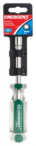 Crescent CND9M 9mm Nutdriver Steel Green/Gray Chrome 6-Point 6-3/4" Long