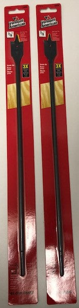 Vermont American 14434 7/8" x 16" Extra long Self feed Spade Bit 2 pcs