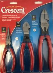 Crescent 1PHN7 3 Pc Heavy Duty Solid Joint Plier Set, 6", 7", 9"