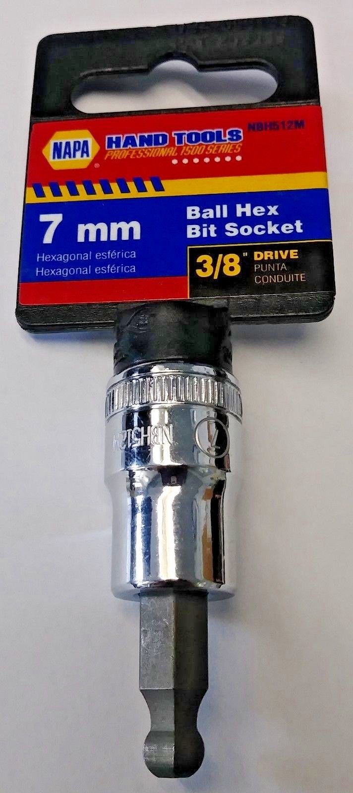 Napa NBH512M 3/8" Drive 7mm Ball End Hex Bit Socket