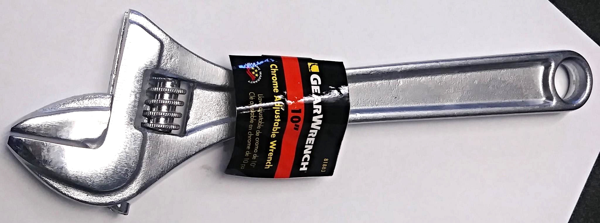 Gearwrench 81883 10" Chrome Adjustable Wrench