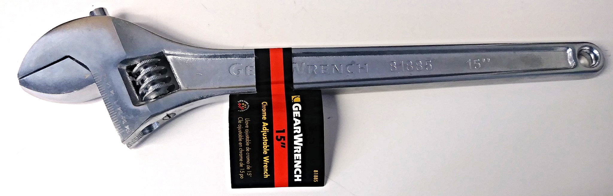 Gearwrench 81885 15" Chrome Adjustable Wrench