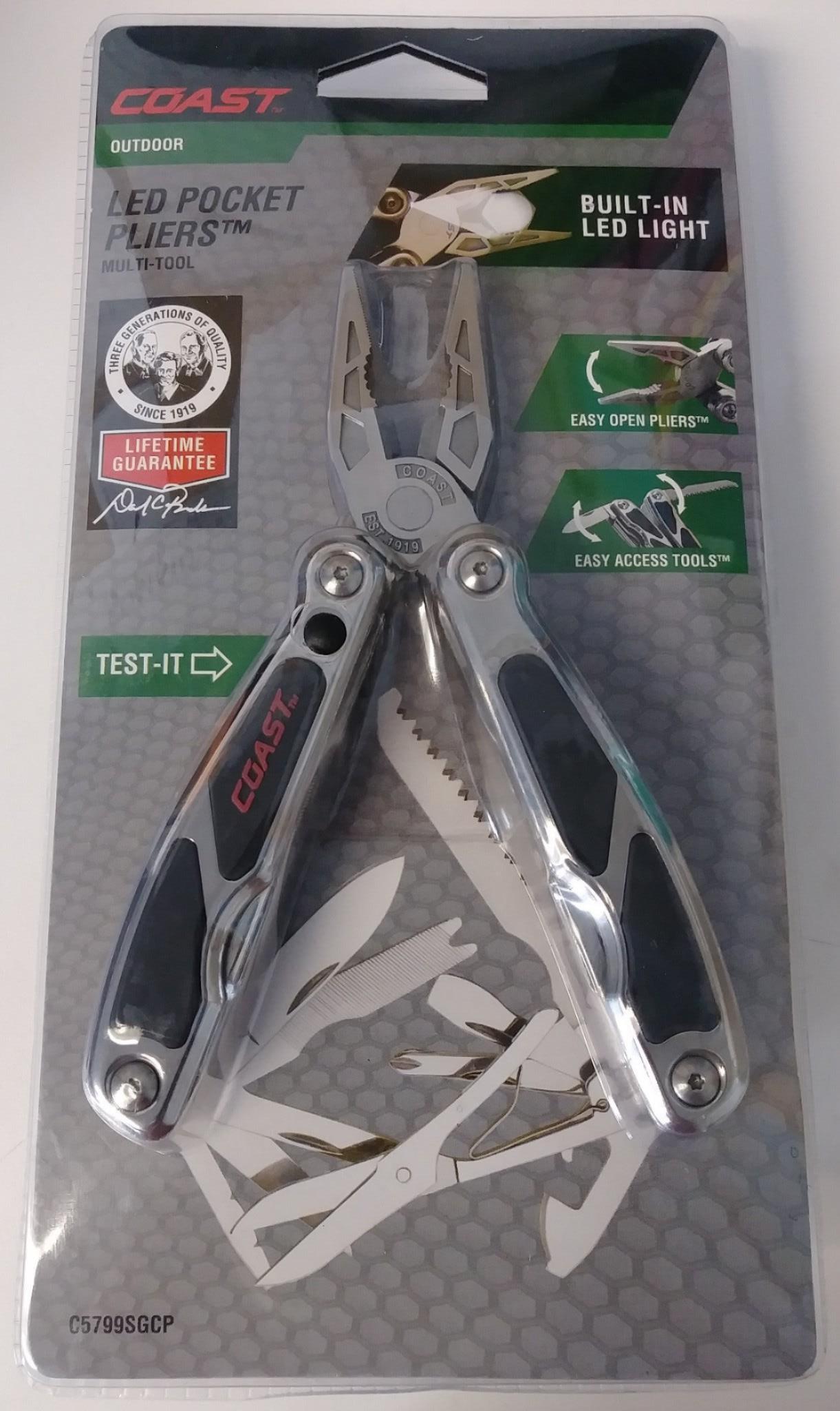 Coast C5799SGCP Outdoor LED Pocket Pliers Multi-Tool