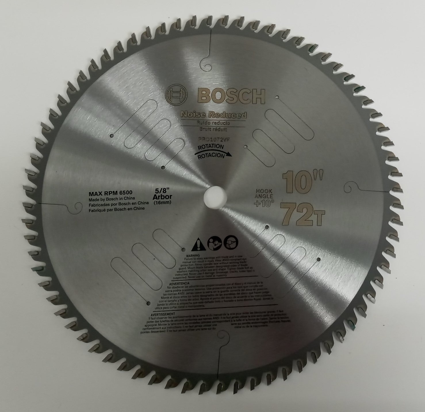 Bosch PRO1072VF 10" x 72 Tooth Carbide Saw Blade