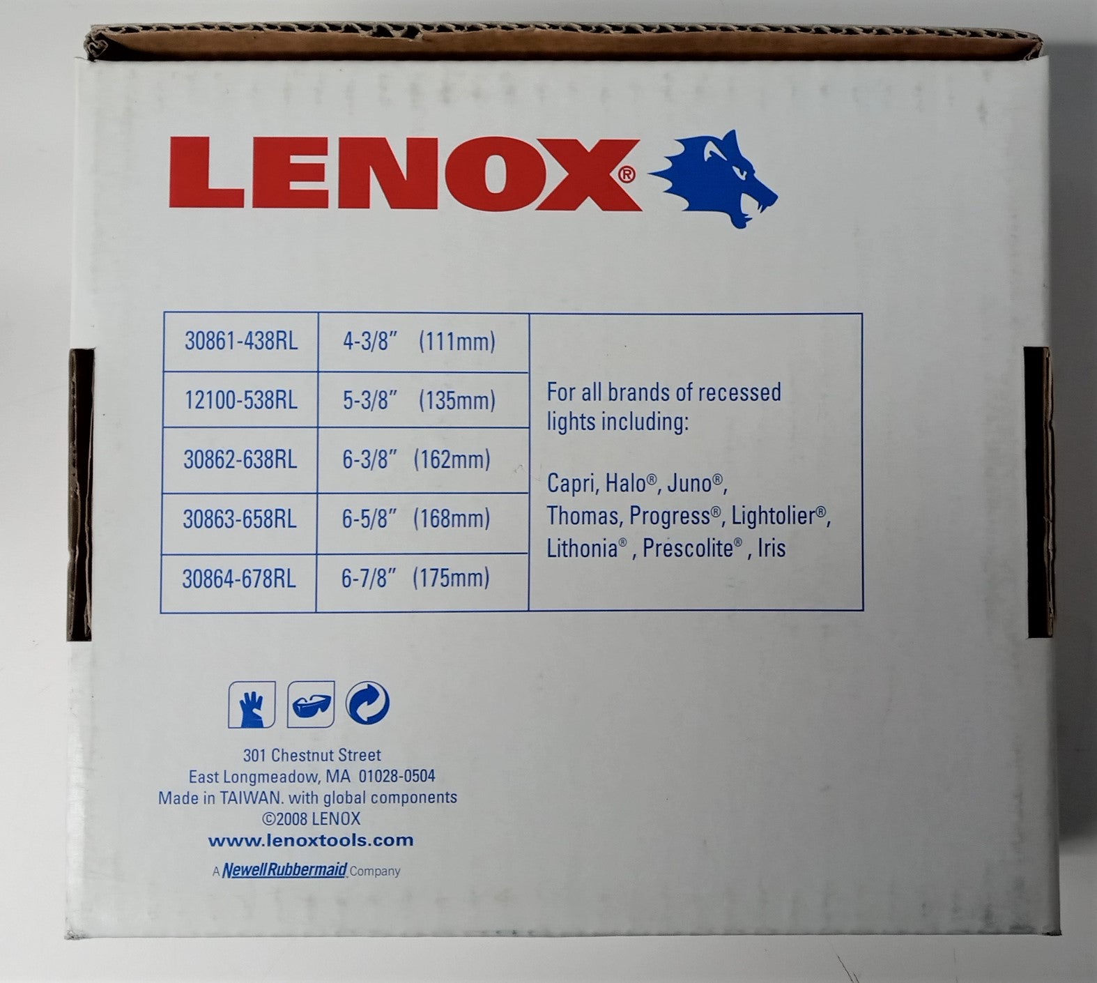 Lenox 30863 Master-Grit Recessed Lighting Hole Saw 6-5/8" WHITE