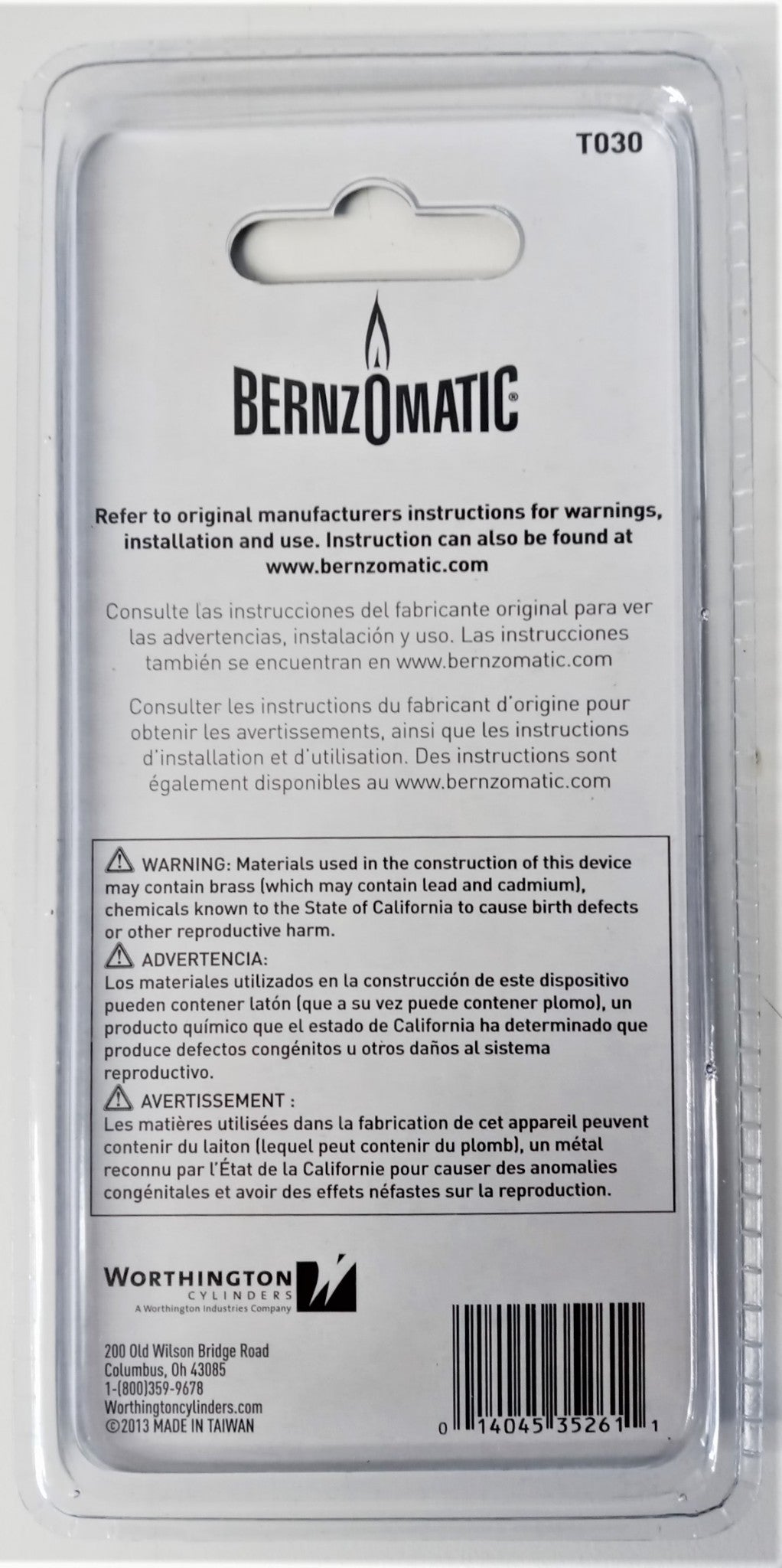 Bernzomatic T030 2-Peice Replacement Tips Set for SG-300 & SI-301