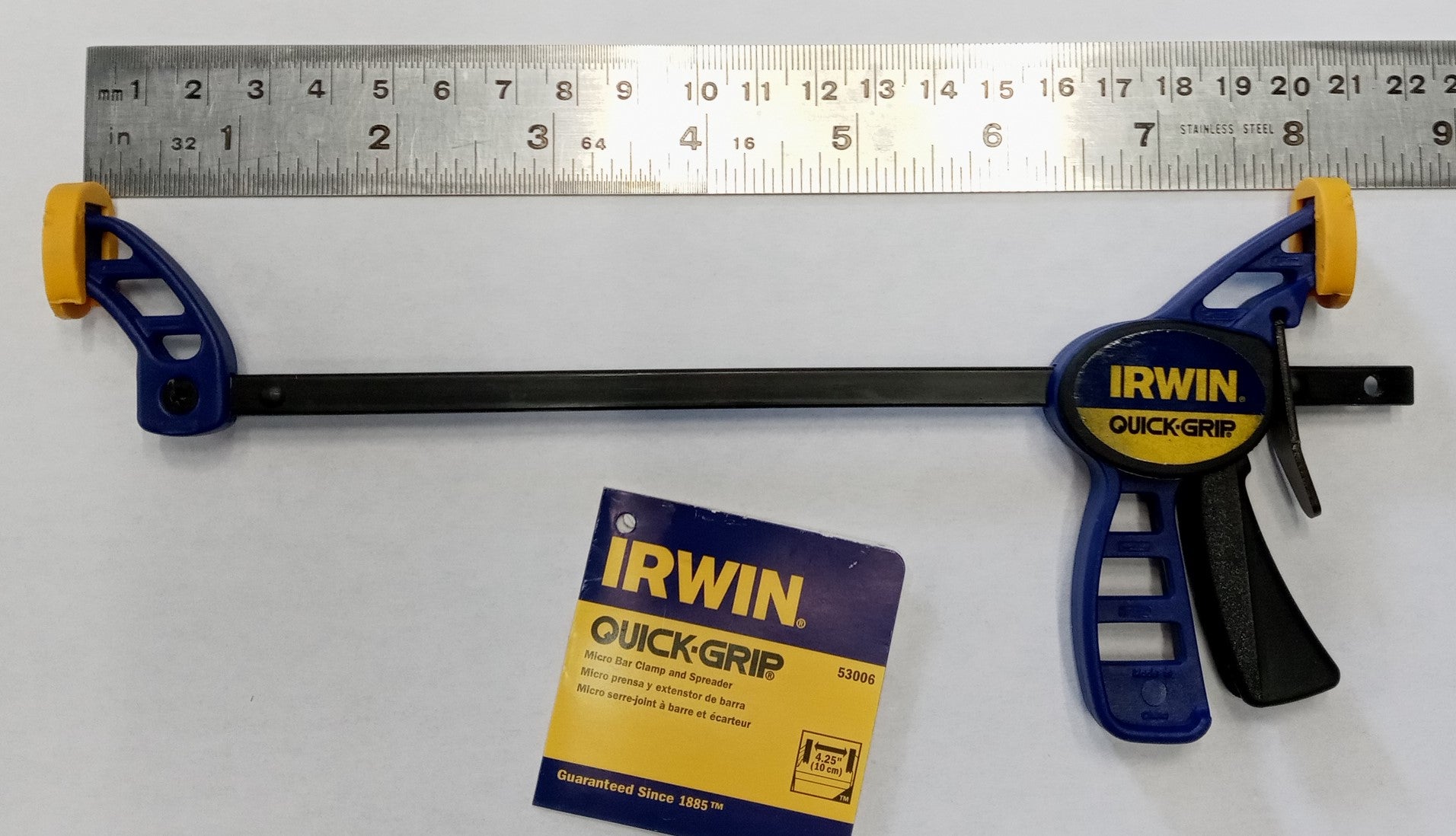 Irwin Tool 53006 Micro Quick-Grip Bar Clamp (4-1/4") And Spreader (8") 2pcs.
