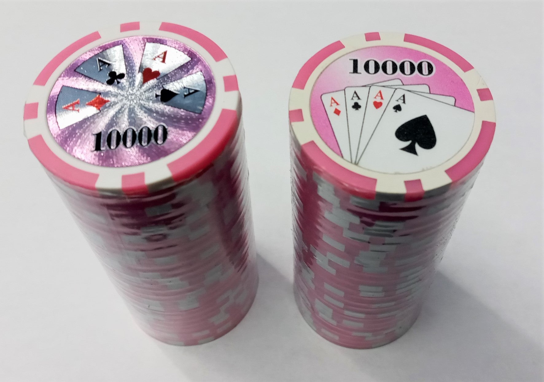 RDR Pink $10,000 Assorted Four Aces Poker Chips 50pcs