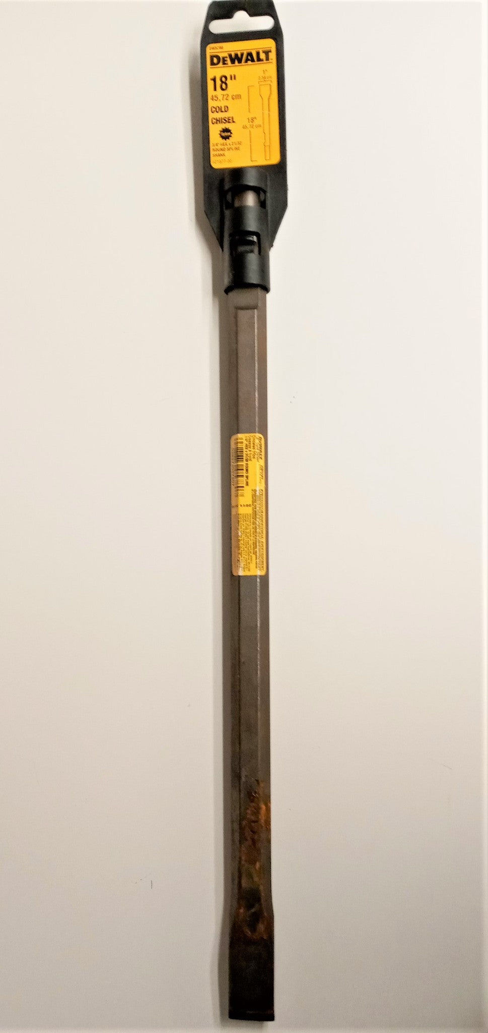 DeWalt DW5780 18"x1" Cold Chisel 3/4" HEX x 2-1/32" Round Spline Shank USA