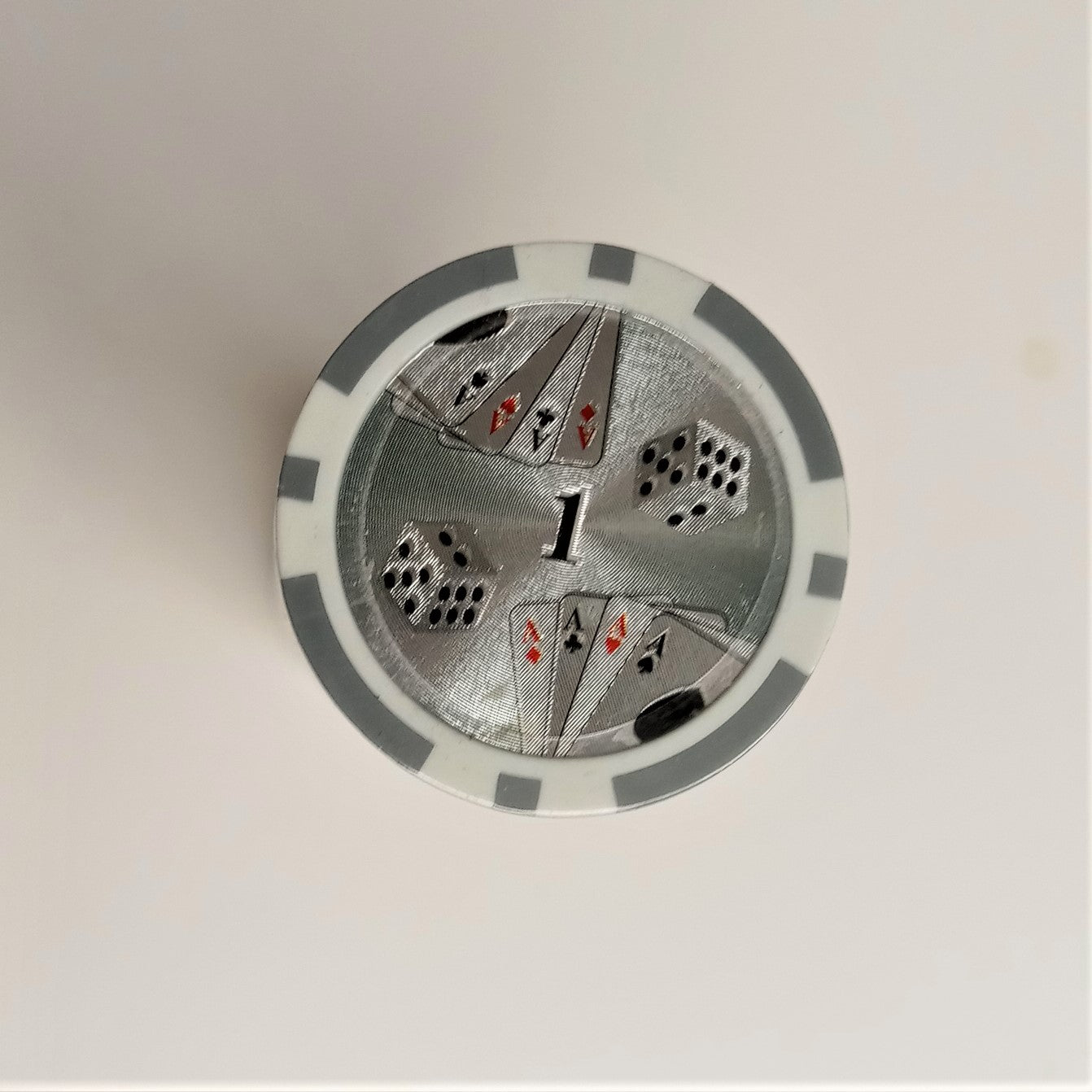 RDR Gray XD-03 $1 Aces & Dice, Four of a Kind, Clay Poker Chips 50pcs