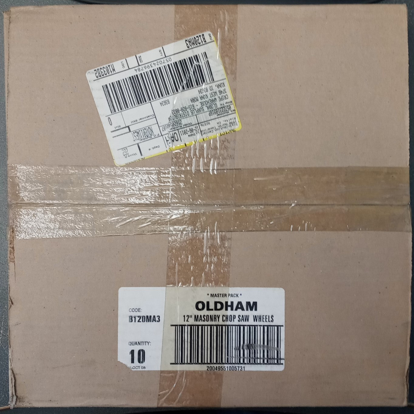 Oldham B120MA3 12" X 7/64" X 1" Masonry Abrasive Cutoff Wheels 10pcs