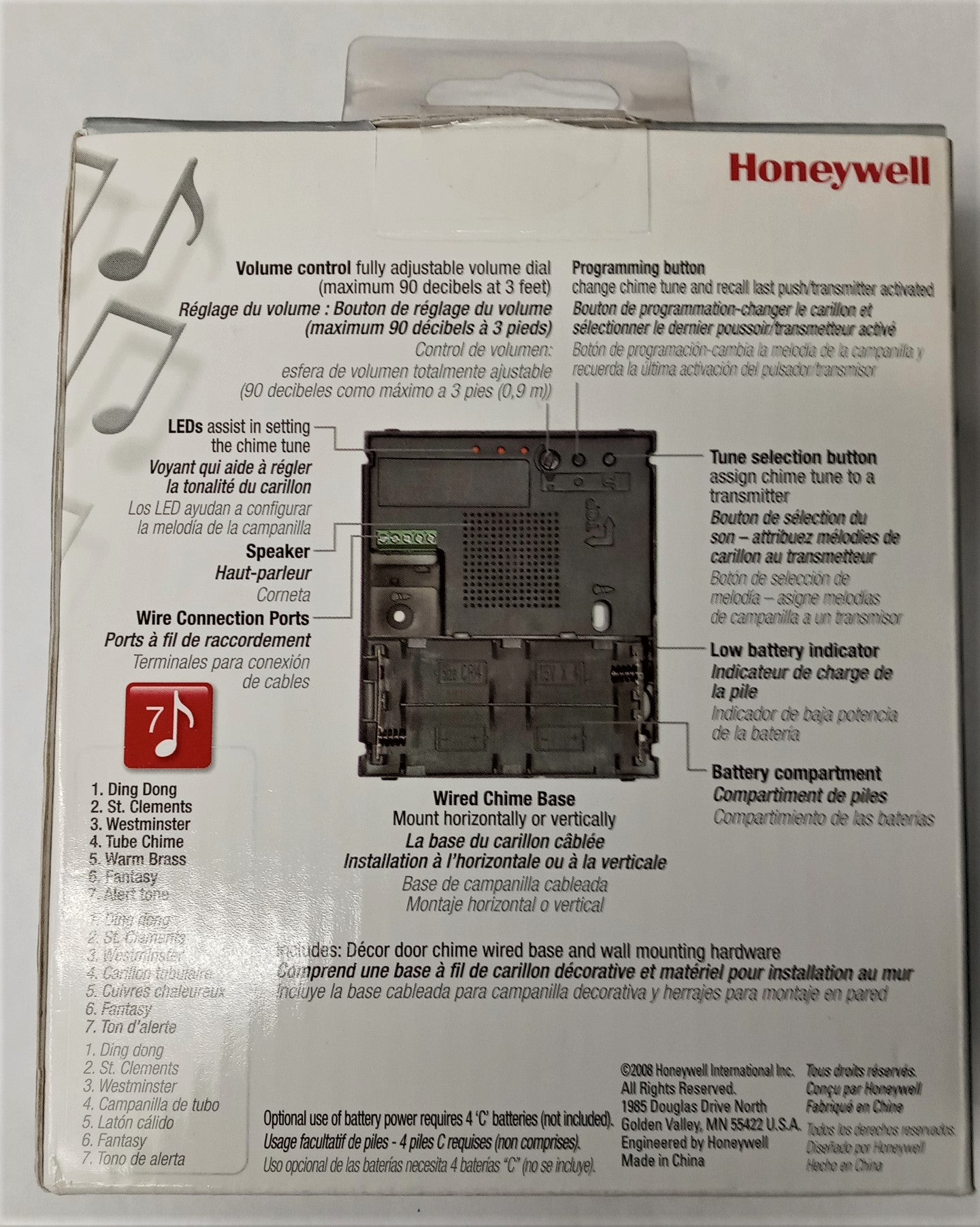 Honeywell RCW35N Décor Mix & Match Wired Chime Base